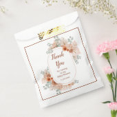 Boho Terracotta Pampas Grass Baby shower Bedankzakje (Gezegeld)