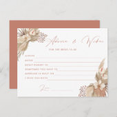Boho Terracotta Pampas Grass Bride Briefkaart (Voorkant / Achterkant)