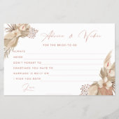 Boho Terracotta Pampas Grass Bride Flyer (Voorkant)