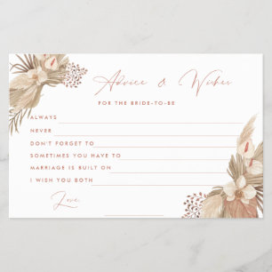 Boho Terracotta Pampas Grass Bride Flyer