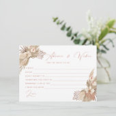 Boho Terracotta Pampas Grass Bride Kaart (Staand voorkant)