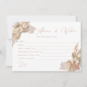 Boho Terracotta Pampas Grass Bride Kaart (Voorkant)
