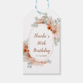 Boho Terracotta Pampas Grass Cadeaulabel (Voorkant)