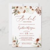 Boho Terracotta Pampas Grass Floral Vrijgezellenfe Kaart (Voorkant)