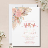 Boho Terracotta Pampas Grass Floral Vrijgezellenfe Kaart