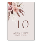 Boho Terracotta Pampas Grass Floral Wedding Kaart (Voorkant)