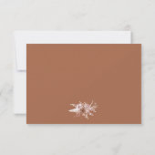 Boho Terracotta Pampas Grass Floral Wedding RSVP Kaartje (Achterkant)