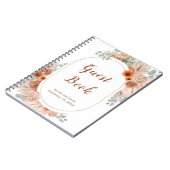 Boho Terracotta Pampas Grass gastenboek Notitieboek (Linkerzijde)