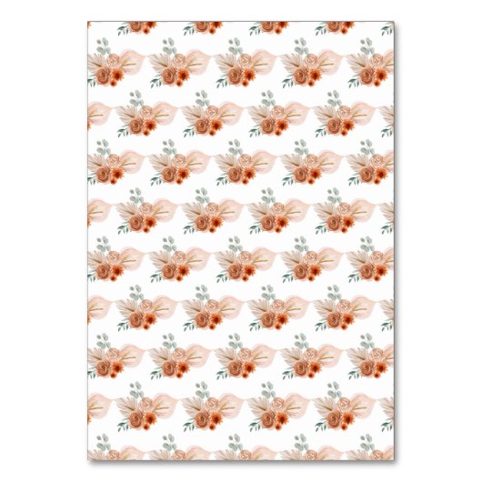 Boho Terracotta Pampas Grass Kaart (Achterkant)