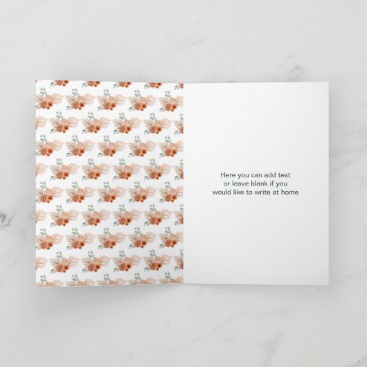 Boho Terracotta Pampas Grass Kaart (Binnen)