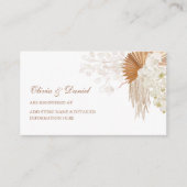 Boho Terracotta Pampas Grass Orchid Registry Kaart (Voorkant)