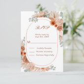 Boho Terracotta Pampas Grass RSVP (Staand voorkant)