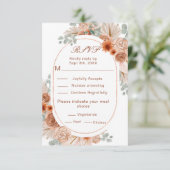 Boho Terracotta Pampas Grass RSVP (Staand voorkant)