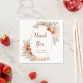 Boho Terracotta Pampas Grass Servet (Insitu)