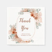 Boho Terracotta Pampas Grass Servet (Voorkant)