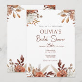 Boho Terracotta Pampas Grass Vrijgezellenfeest Kaart (Voorkant / Achterkant)