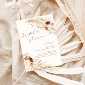 Boho Terracotta Pampas Grass Vrijgezellenfeest Kaart