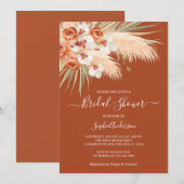 Boho Terracotta Pampas Grass Vrijgezellenfeest Kaart (Voorkant / Achterkant)