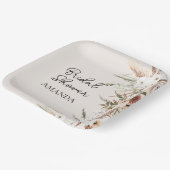 Boho terracotta pampas grass Vrijgezellenfeest Papieren Bordje (Gebogen)