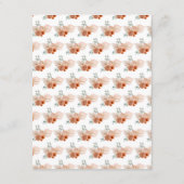 Boho Terracotta Pampas Grass Wedding Details Informatiekaartje (Achterkant)