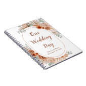 Boho Terracotta Pampas Grass Wedding Planner Notitieboek (Rechterzijde)