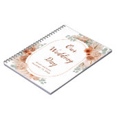 Boho Terracotta Pampas Grass Wedding Planner Notitieboek (Linkerzijde)