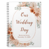 Boho Terracotta Pampas Grass Wedding Planner Notitieboek (Voorkant)