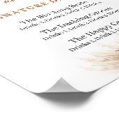 Boho Terracotta pampas Mr en Mrs handtekening dran Poster (Hoek)