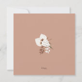 Boho Terracotta Pampas Orchidee Wedding Bedankt (Achterkant)