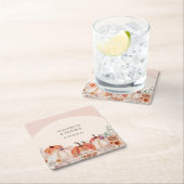 Boho Terracotta Pampas Pompoenen Herfst Bruiloft Kartonnen Onderzetters (Insitu)