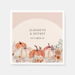 Boho Terracotta Pampas Pumpkins Herfstbruiloft Servet