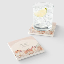 Boho Terracotta Pampas Pumpkins Herfstbruiloft Stenen Onderzetter