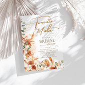 Boho Terracotta Pampas & Tequila Vrijgezellenfeest Kaart