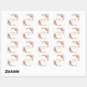 Boho Terracotta Pampasgras Bruidsdouche Vierkante Sticker (Vel)