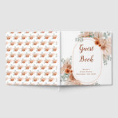 Boho Terracotta Pampasgras Bruiloftsborrel Gastenboek (Volledig)