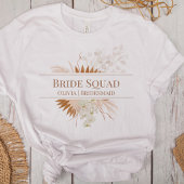 Boho Terracotta Pampasgras Orchidee Bruidsmeisjes T-shirt