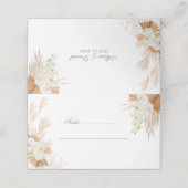 Boho Terracotta Pampasgras Orchidee Huwelijk Plaatskaartje (Buitenkant ongevouwen)