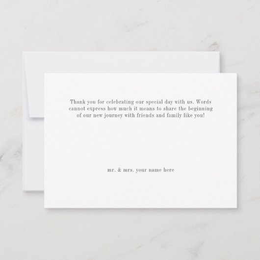 Boho Terracotta Perzik & Crème Bloem Wit Bruiloft Bedankkaart (Achterkant)