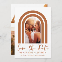 Boho Terracotta Photo Arch Wedding Sla de datum op