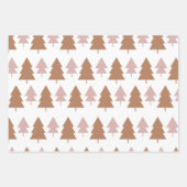 Boho Terracotta Pink White KerstTrees Holiday Inpakpapier Vel (Voorkant 2)