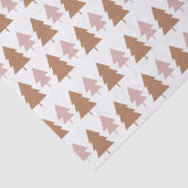 Boho Terracotta Pink White KerstTrees Holiday Tissuepapier (Detail)