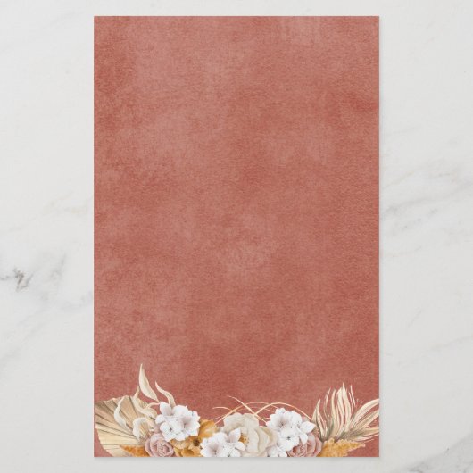 Boho Terracotta Predications & Advice Baby shower (Achterkant)