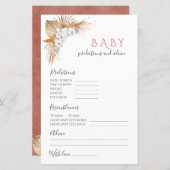 Boho Terracotta Predications & Advice Baby shower (Voorkant / Achterkant)