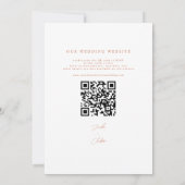 Boho Terracotta QR Code Wedding Invitation Kaart (Achterkant)