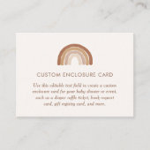 Boho Terracotta Rainbow Baby shower Aangepast Informatiekaartje (Voorkant)