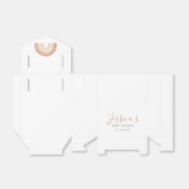 Boho Terracotta Rainbow Baby shower Bedankdoosjes (Uitgevouwen)