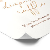 Boho Terracotta Rainbow Baby shower Diaper Raffle Poster (Hoek)
