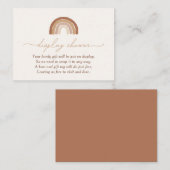 Boho Terracotta Rainbow Baby shower Display Shower Informatiekaartje (Voorkant / Achterkant)