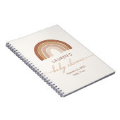 Boho Terracotta Rainbow Baby shower Guest Book Notitieboek (Rechterzijde)