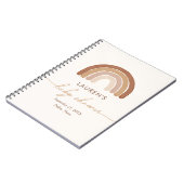 Boho Terracotta Rainbow Baby shower Guest Book Notitieboek (Linkerzijde)